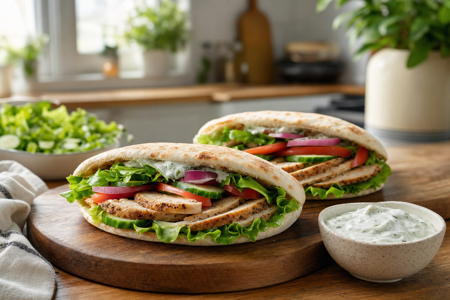 15-Minute Lemon Pepper Turkey Pita Sandwiches