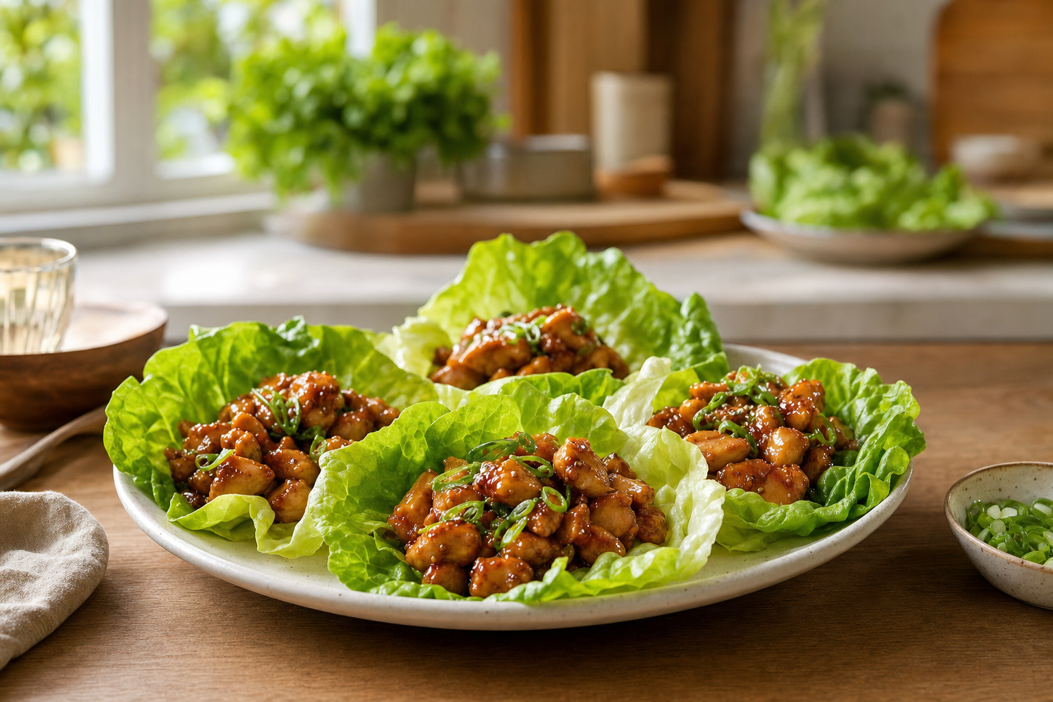 20-Minute Honey Soy Chicken Lettuce Wraps