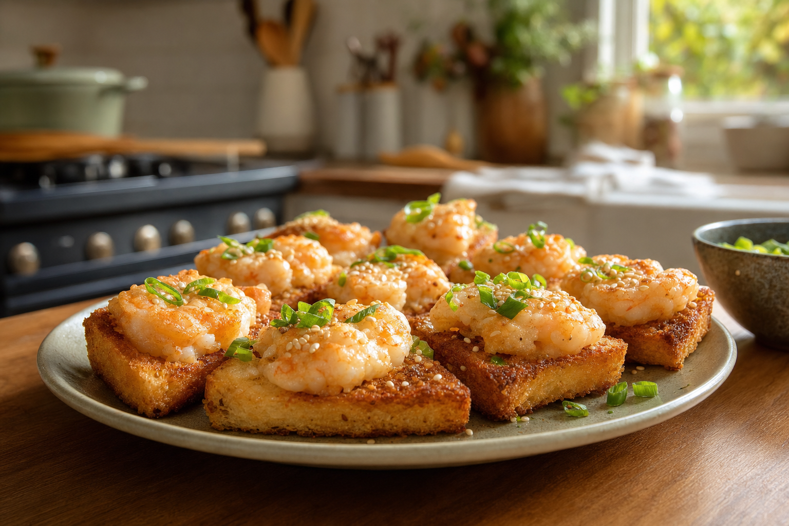 25-Minute Crispy Shrimp Toast Bites