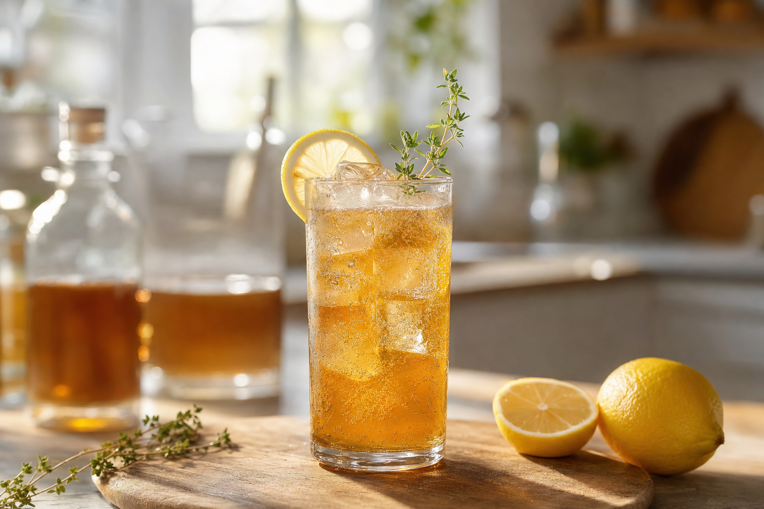 Apricot Black Tea Gin Fizz