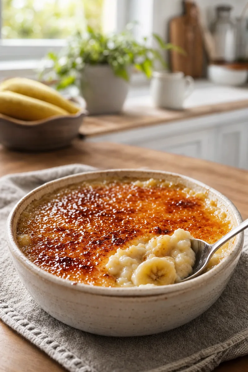 Banana Rice Pudding Brûlée