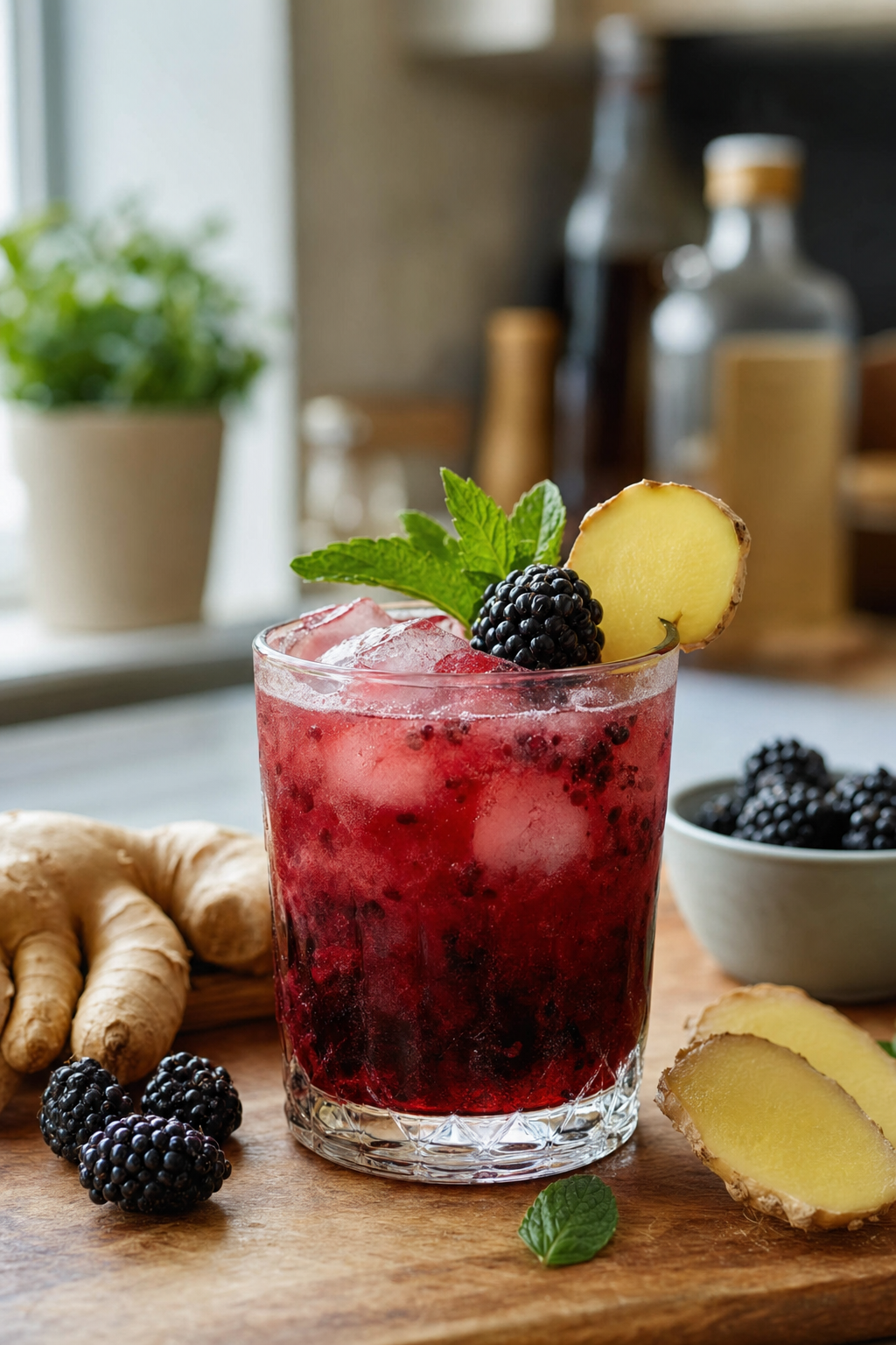 Blackberry Ginger Rye Buck