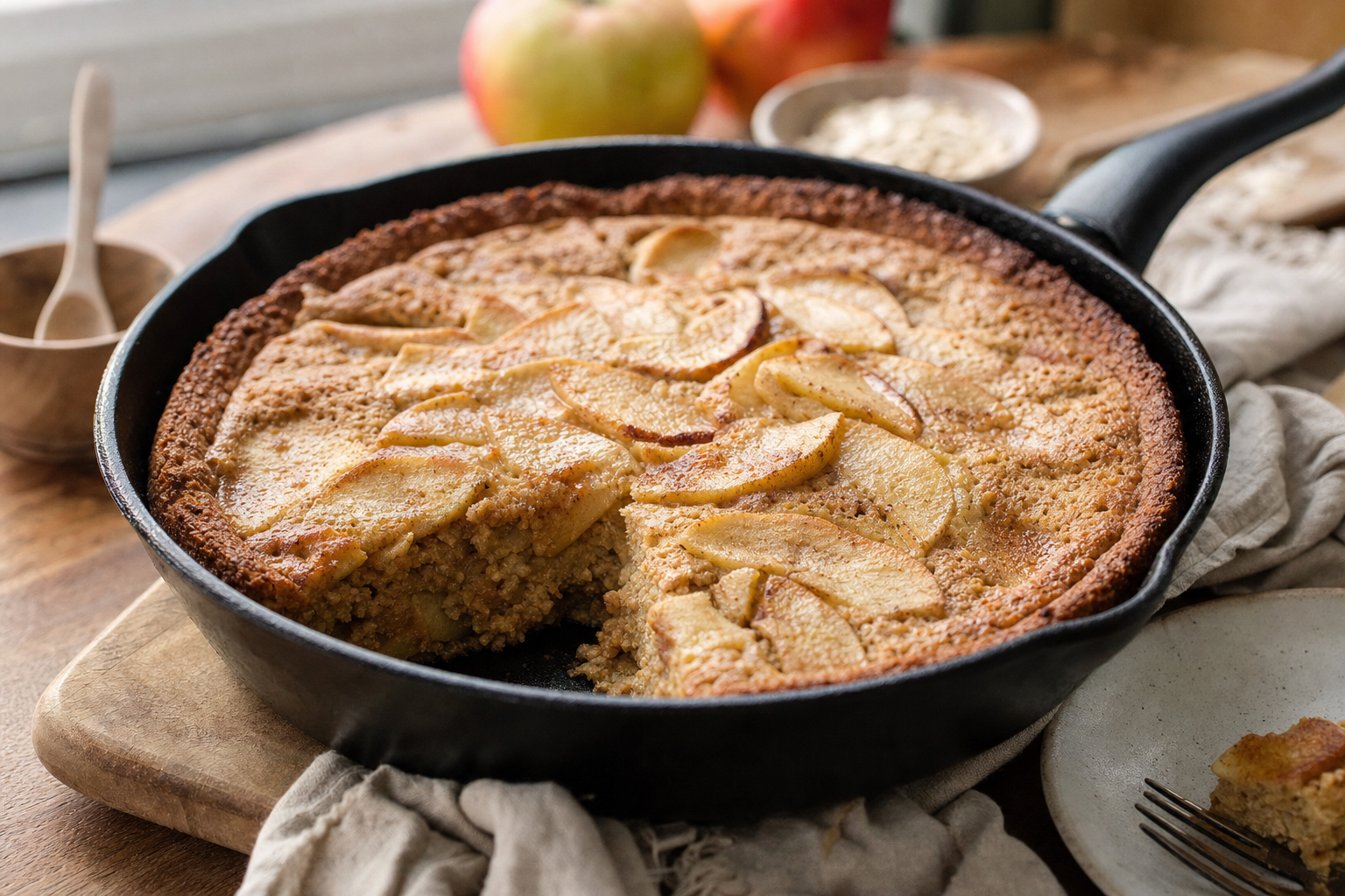 Brown Butter Apple Oat Pancake