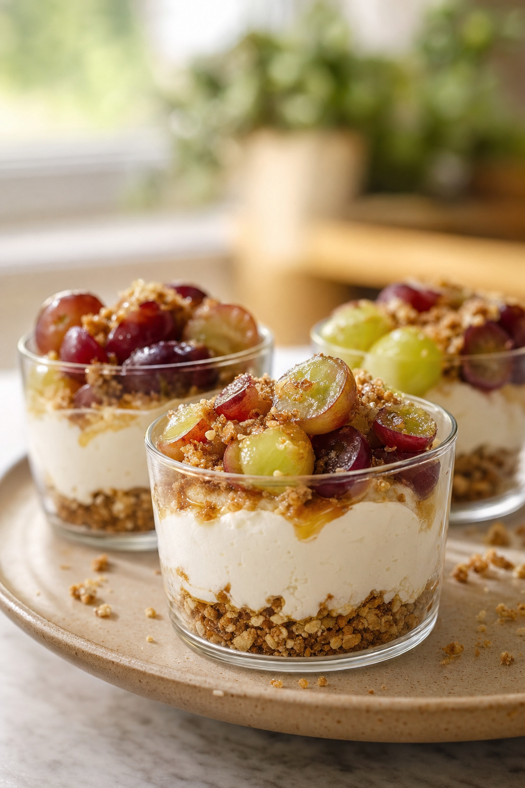 Brown Butter Grape Ricotta Cups