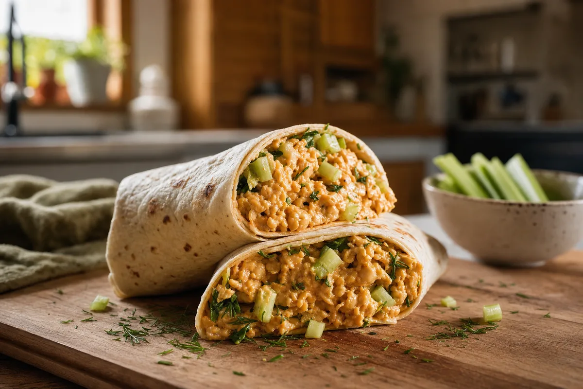 Buffalo Ranch Chickpea Wraps