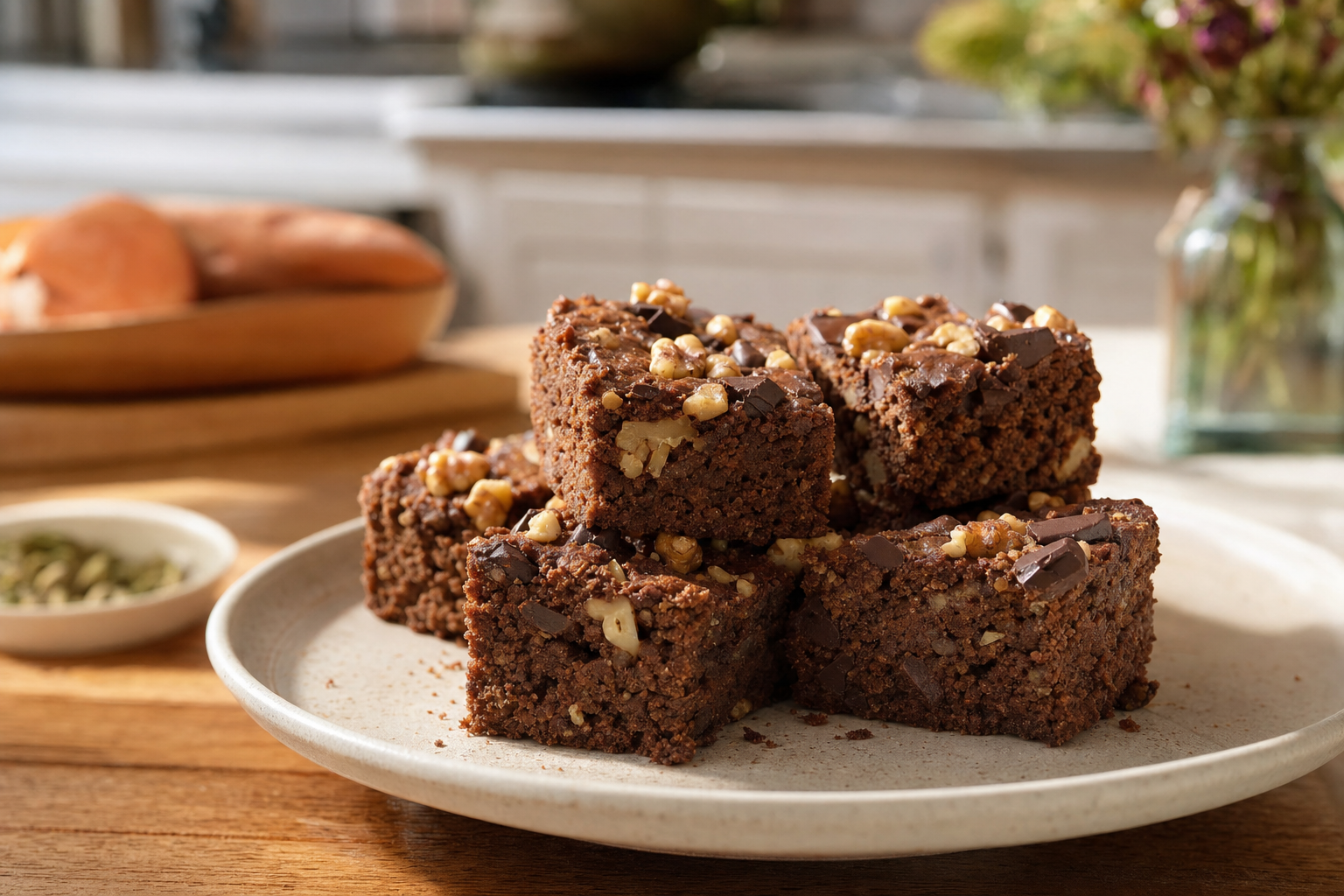Cardamom Sweet Potato Fudge Bars