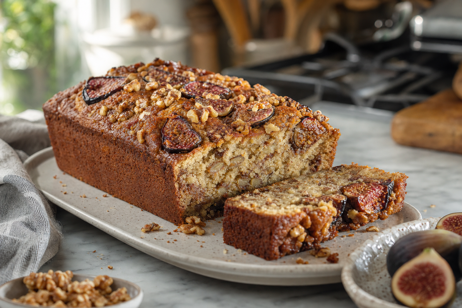 Casey's Fig and Walnut Olive Oil Snack Cake