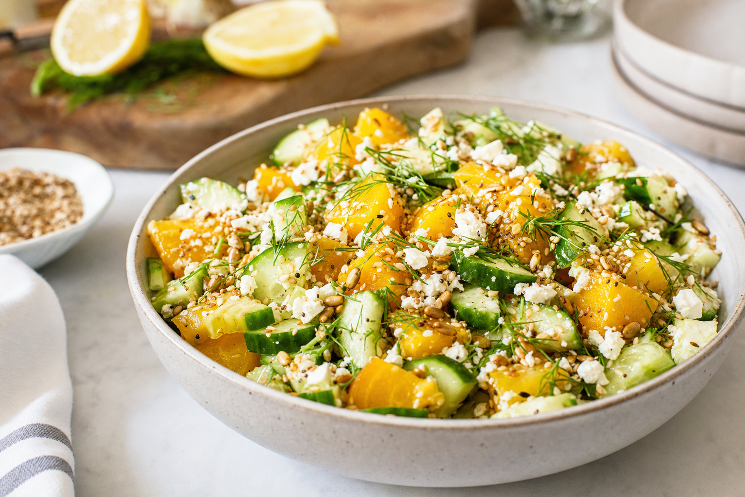 Casey's Golden Beet Feta Crunch Salad