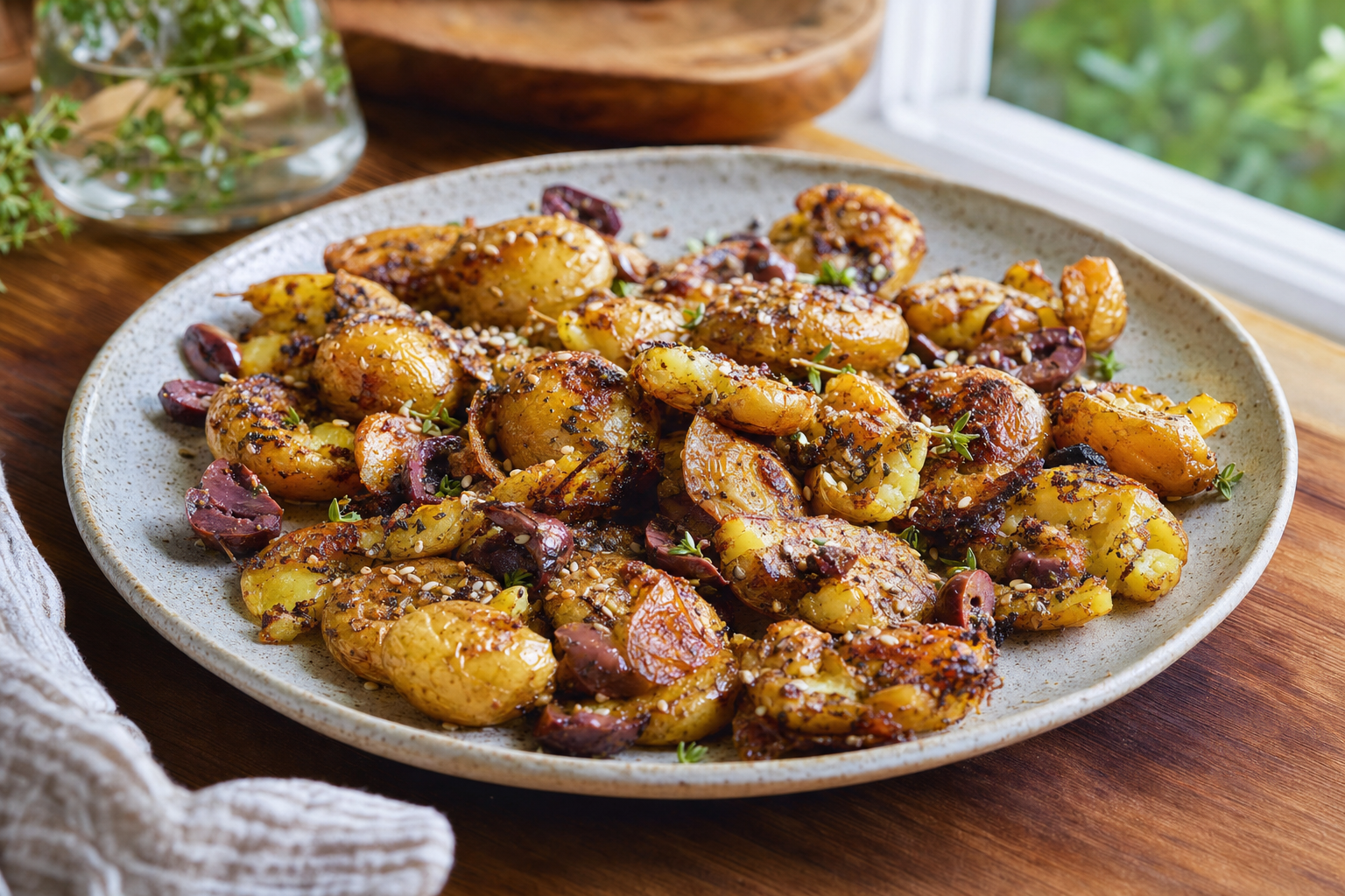 Casey's Za'atar Potato Olive Smash