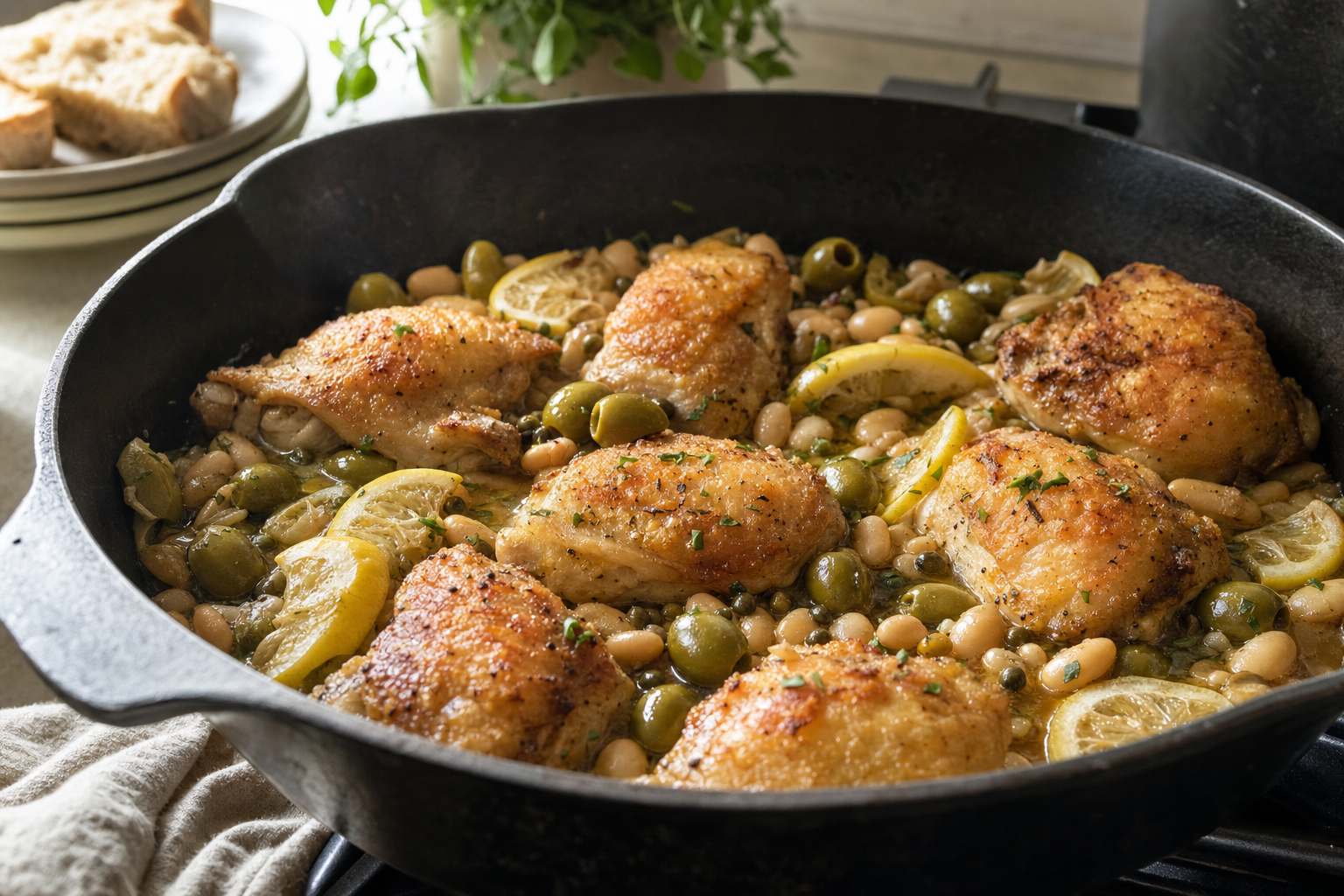 Casey's Olive-Brined Chicken Skillet