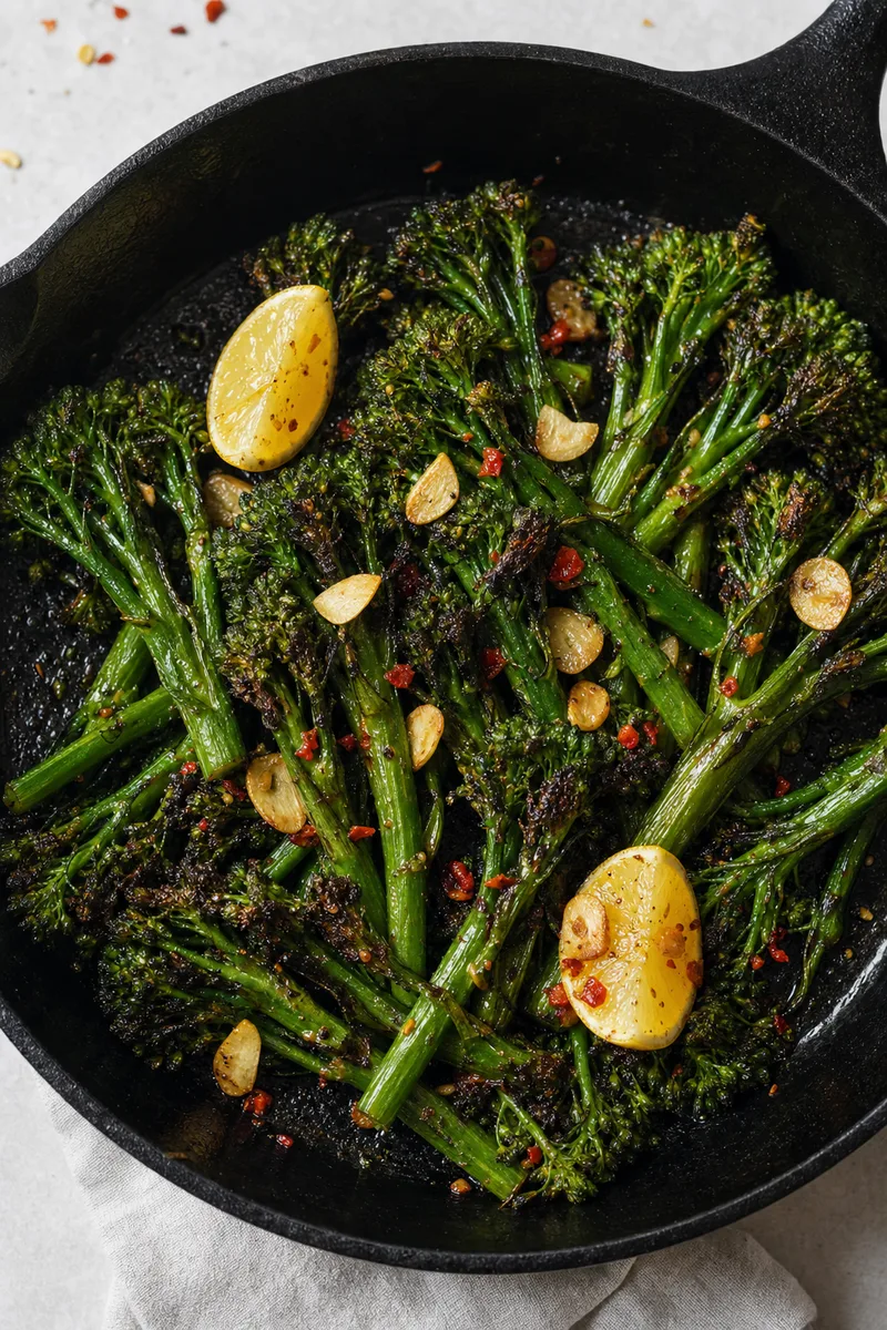 Charred Broccolini with Lemon and Chili