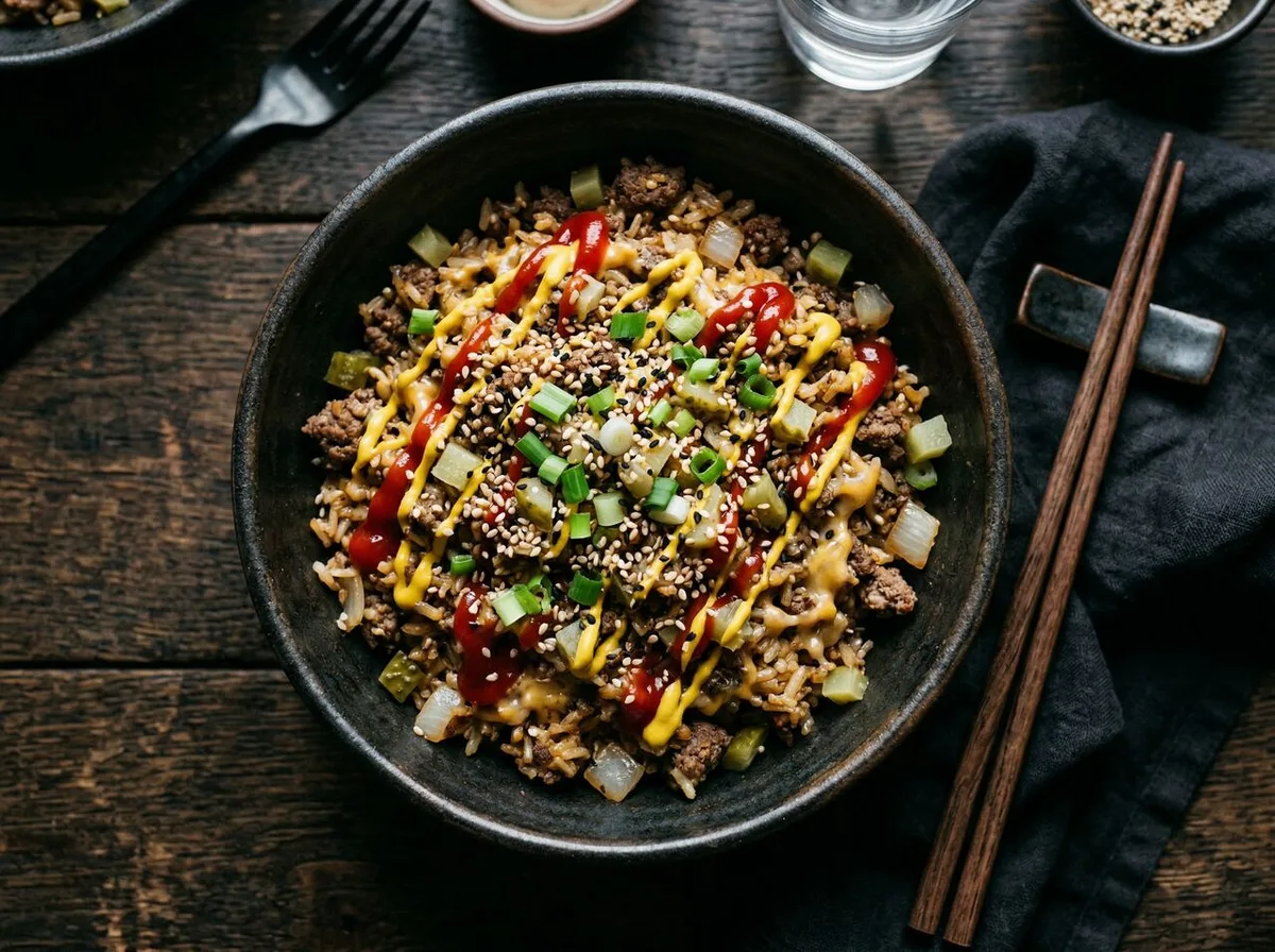 Cheeseburger Fried Rice