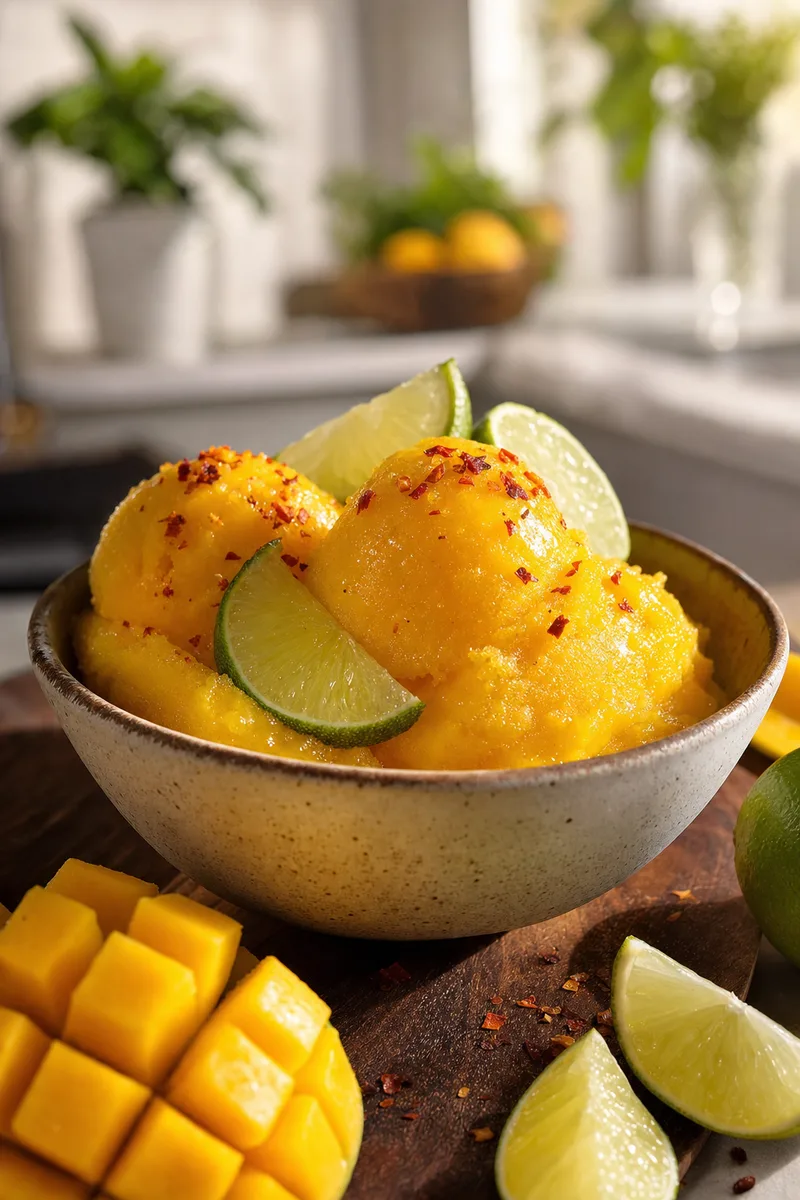 Chili Lime Mango Sorbet