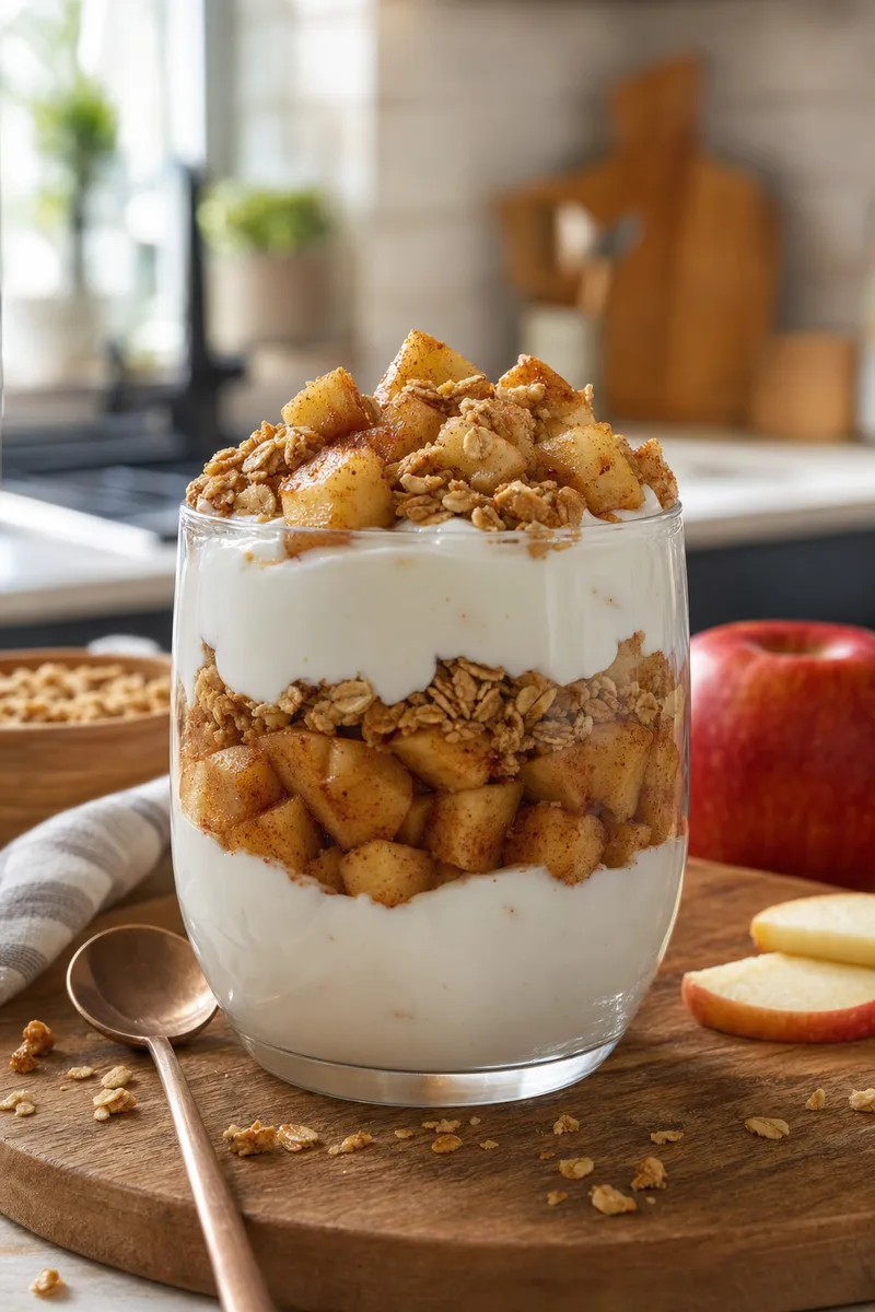 Cinnamon Apple Yogurt Parfait Crunch
