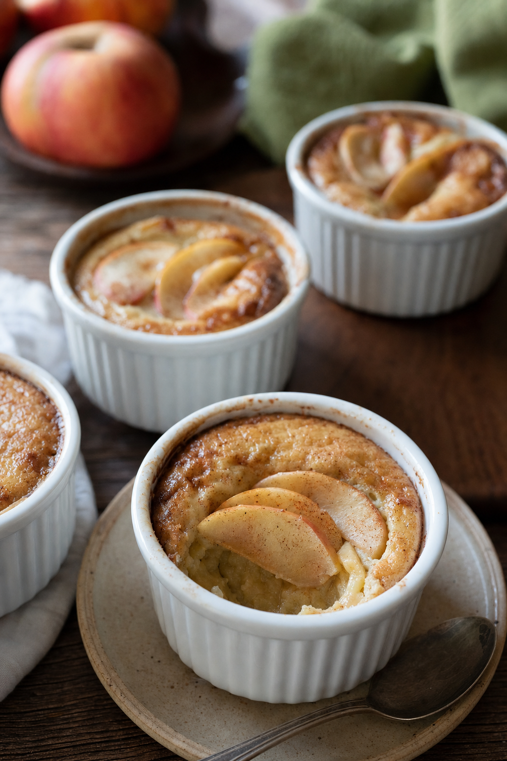 Cinnamon Tahini Apple Custard Cups