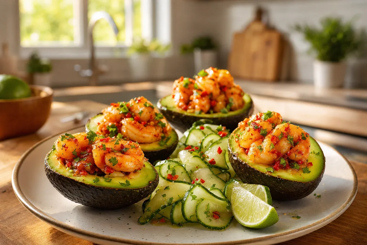 Citrus Chili Shrimp Avocado Cups