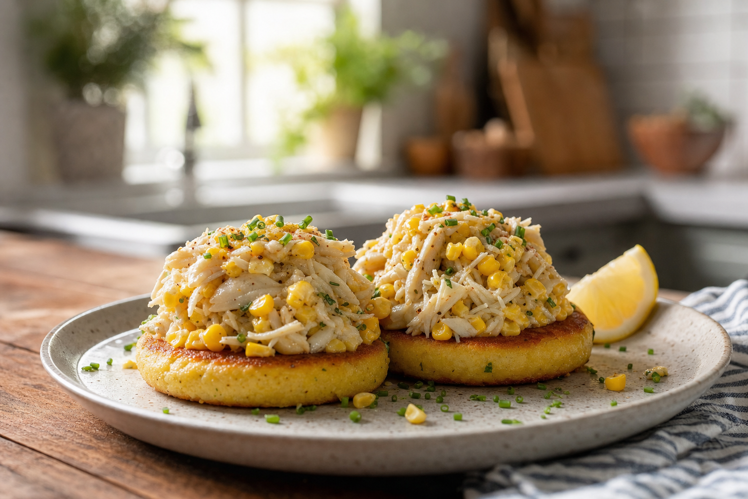 Crab and Corn Arepa Cakes