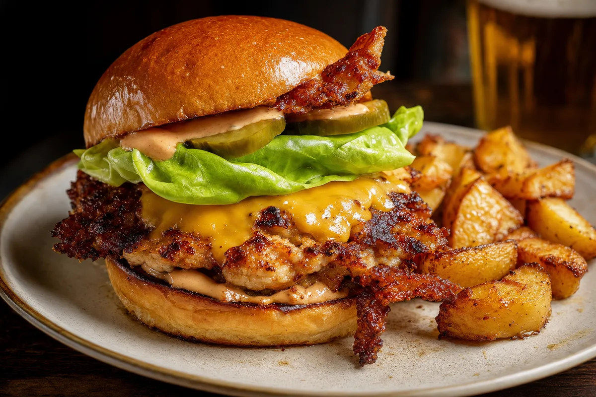 Cracklin' Chicken Smash Burger