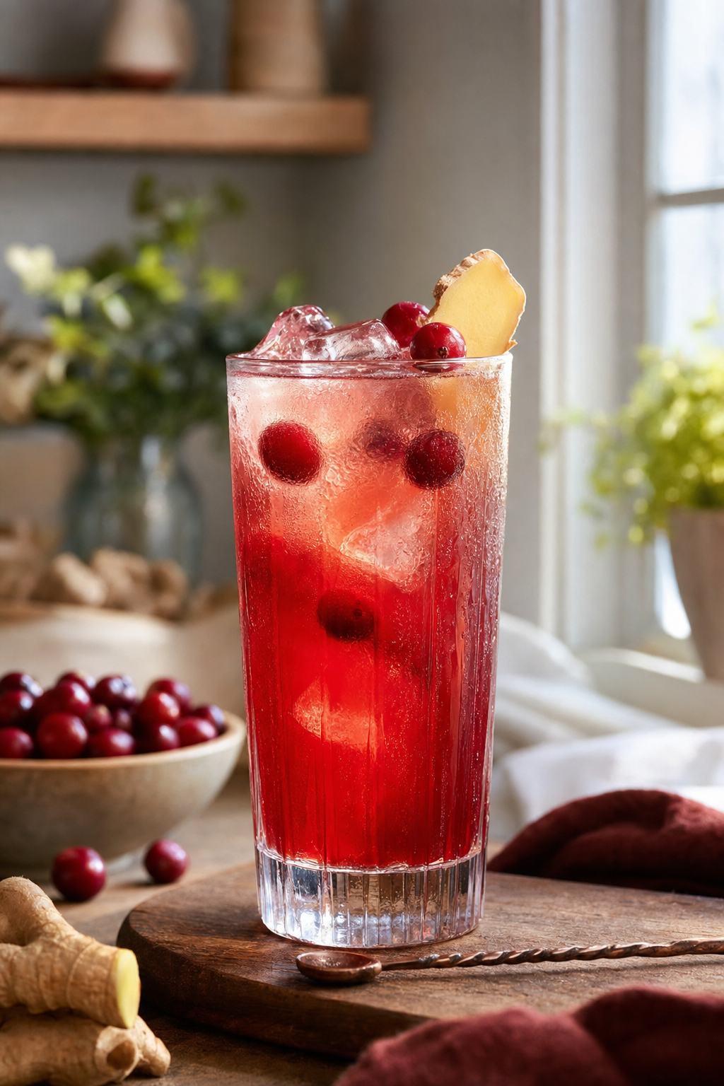 Cranberry Ginger Rye Highball