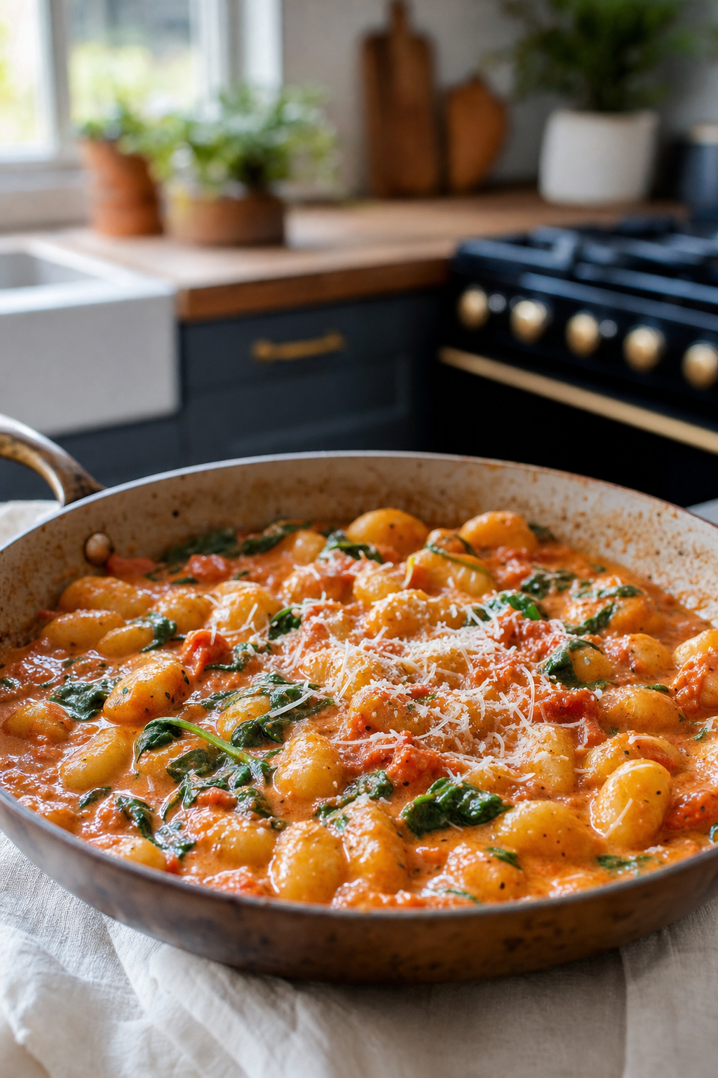 Creamy Tomato Spinach Gnocchi