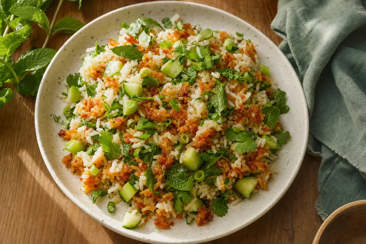 Crispy Rice Salad with Herbs
