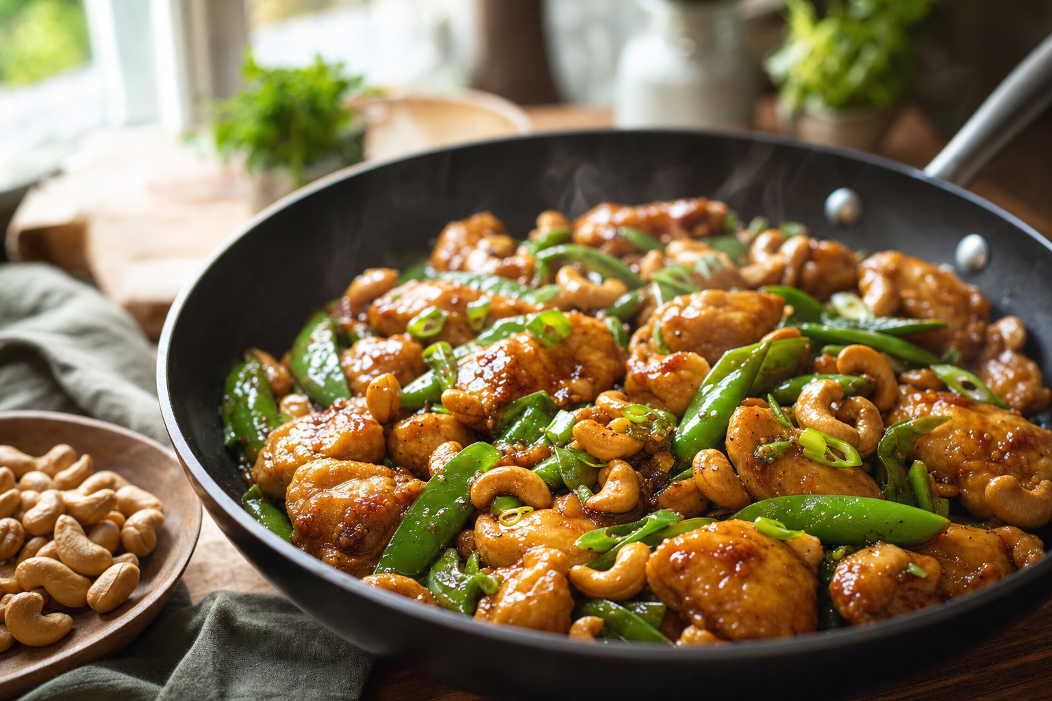 Crispy Tamarind Chicken Cashew Skillet