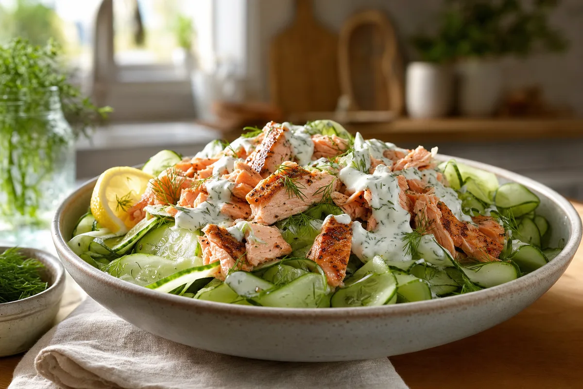 Cucumber Dill Salmon Salad