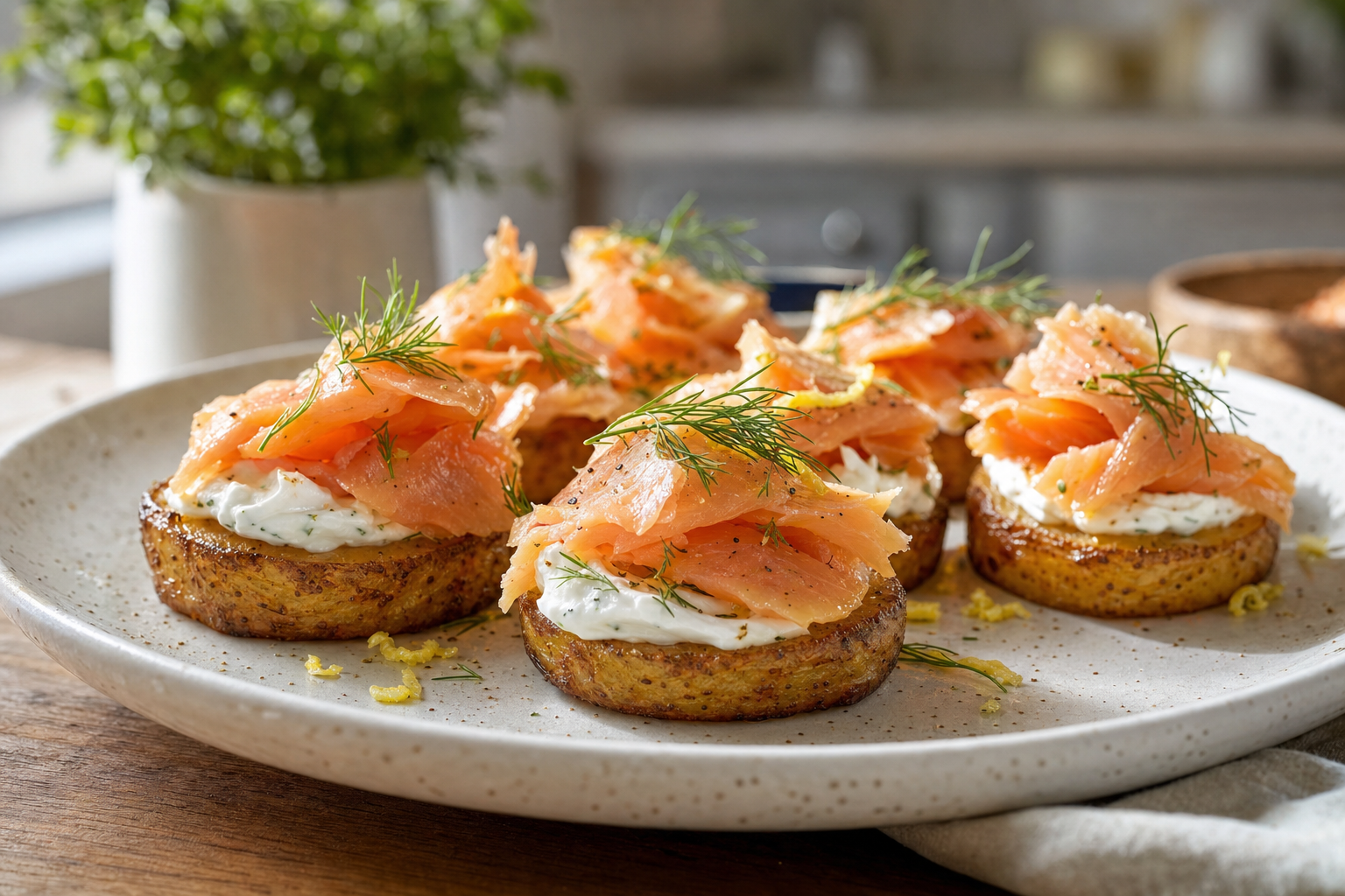 Diner Smoked Trout Potato Toasts with Dill