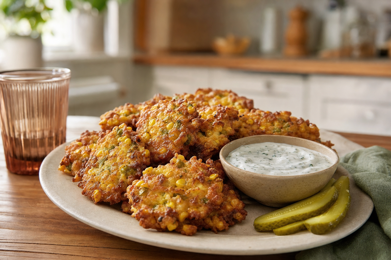 Diner-Style Pickle Corn Fritters