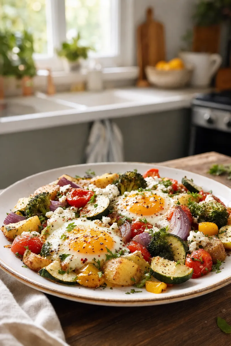 Garden Veggie Sheet-Pan Eggs