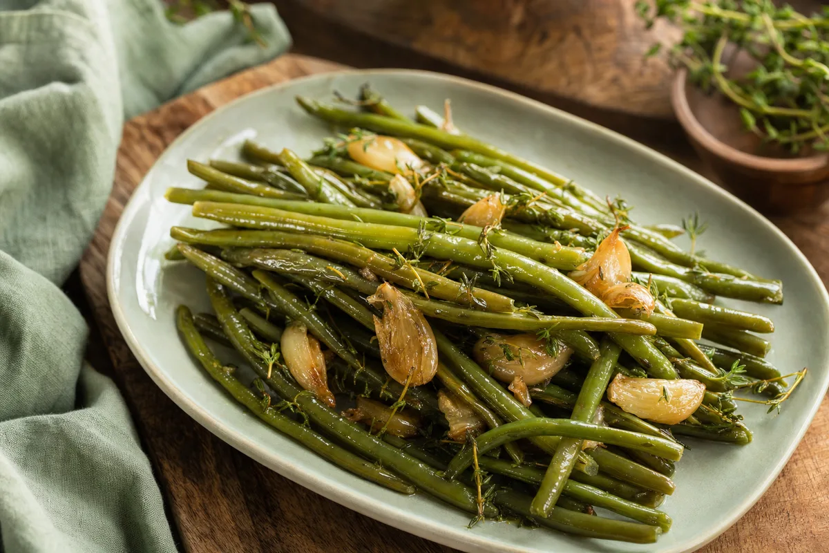 Garlic Confit Green Beans