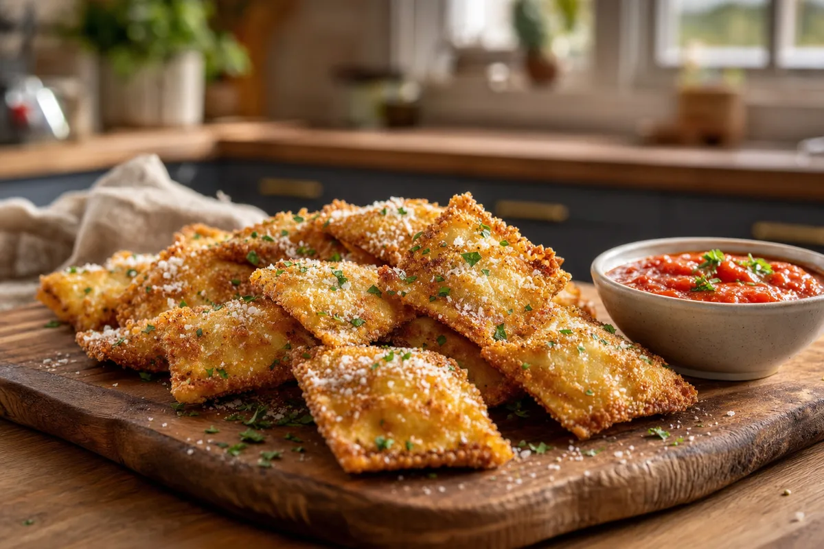 Garlic Parmesan Ravioli Bites