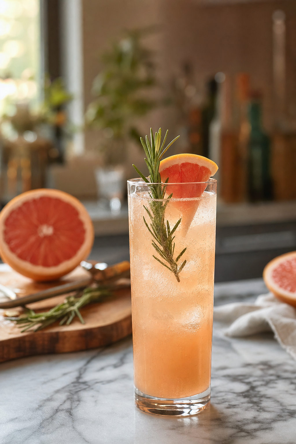 Grapefruit Rosemary Rye Rickey