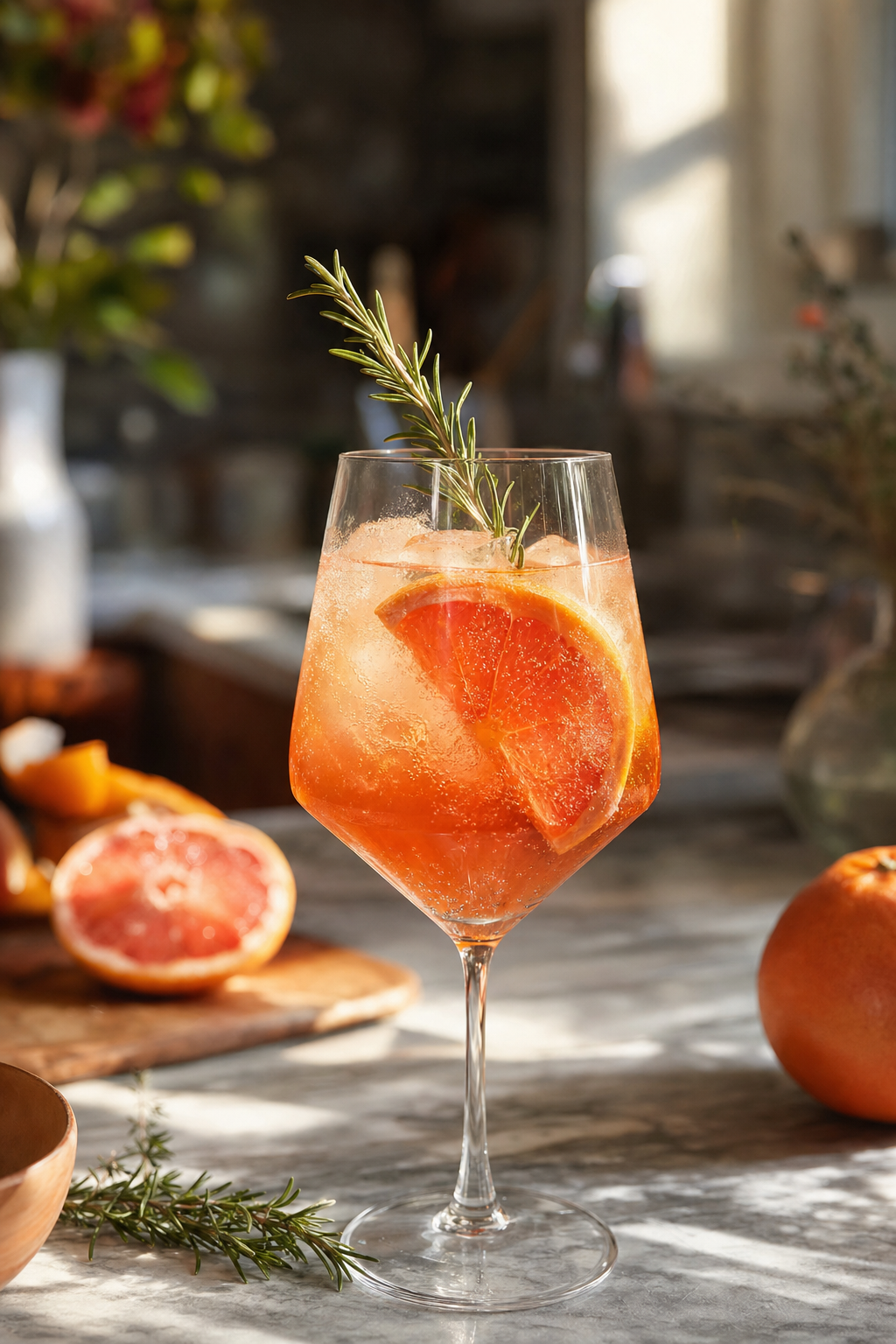 Grapefruit Rosemary Rye Spritz