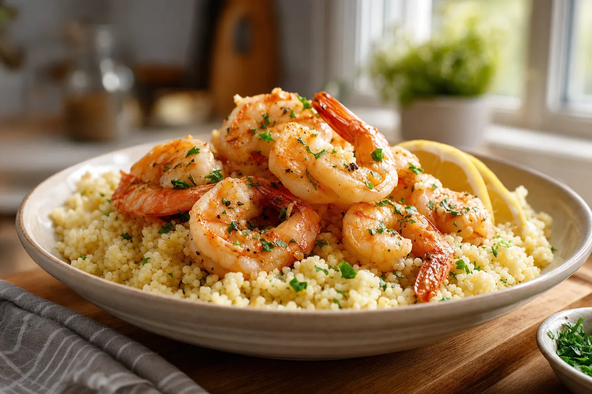 Lemon Garlic Shrimp Couscous