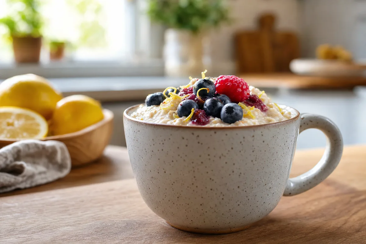 Lemon Ricotta Mug Oatmeal