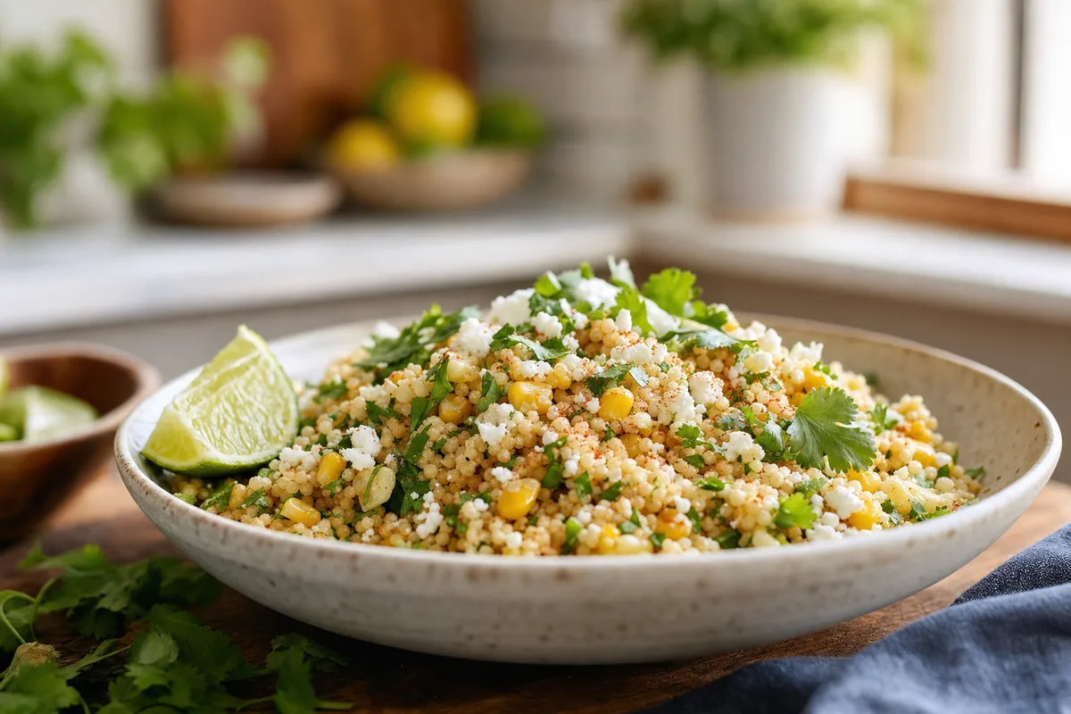 Lime Cilantro Street-Corn Couscous