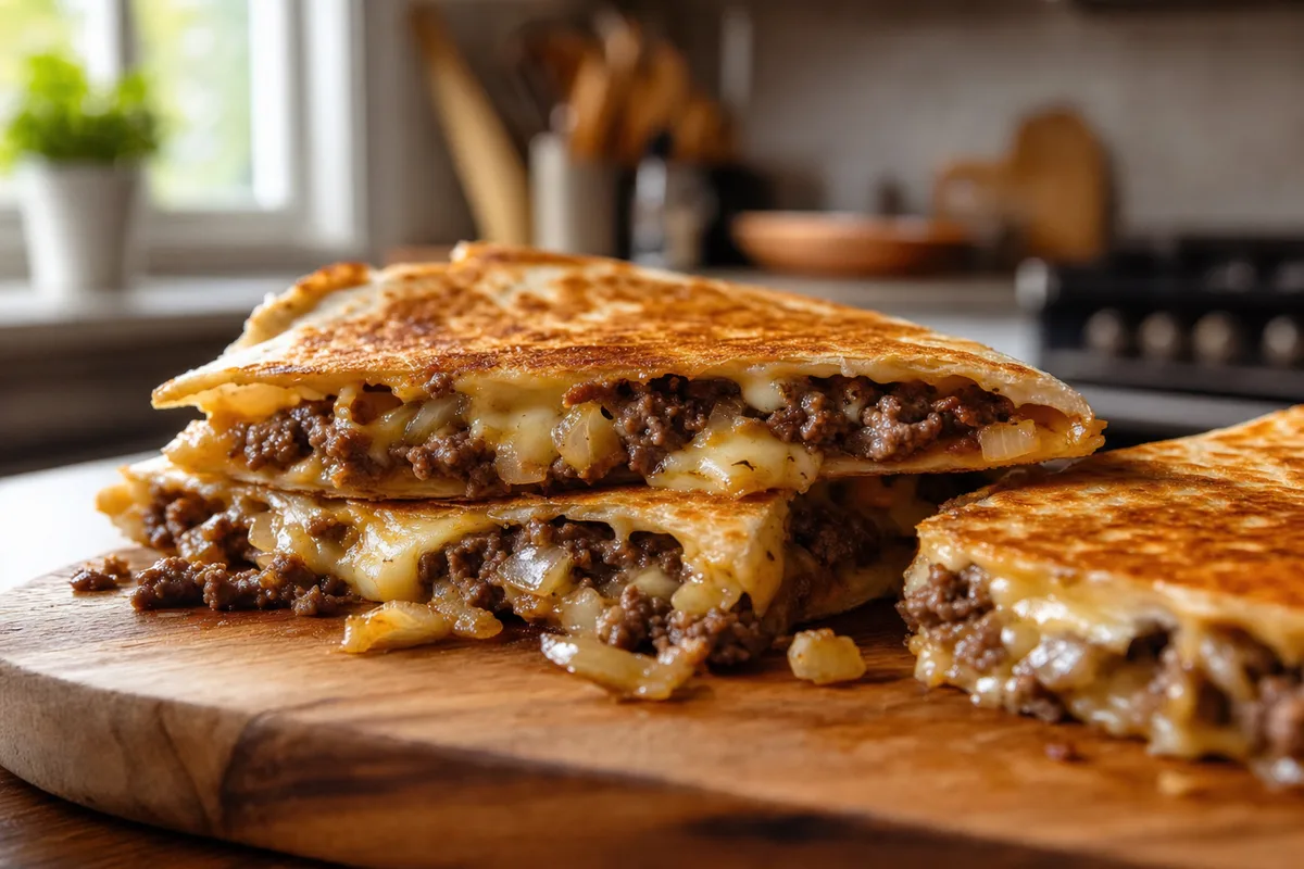 Patty Melt Quesadilla