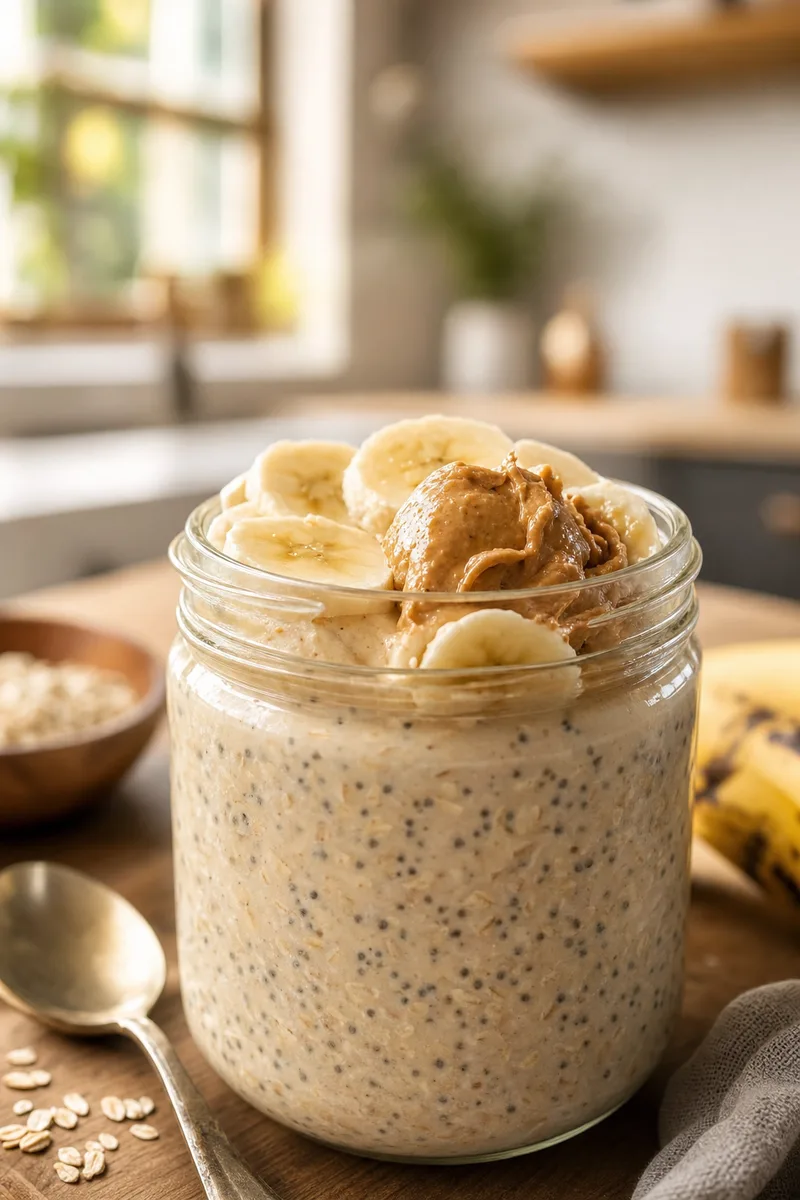 Peanut Butter Banana Overnight Oats