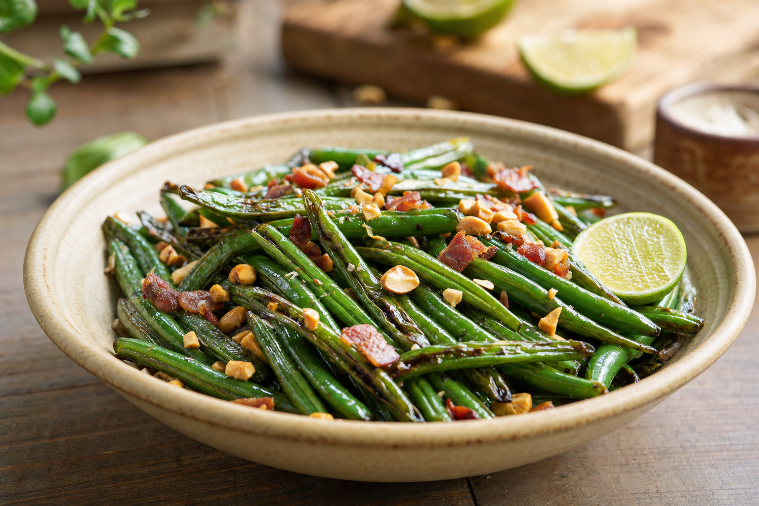 Roadhouse Bacon-Lime Green Beans
