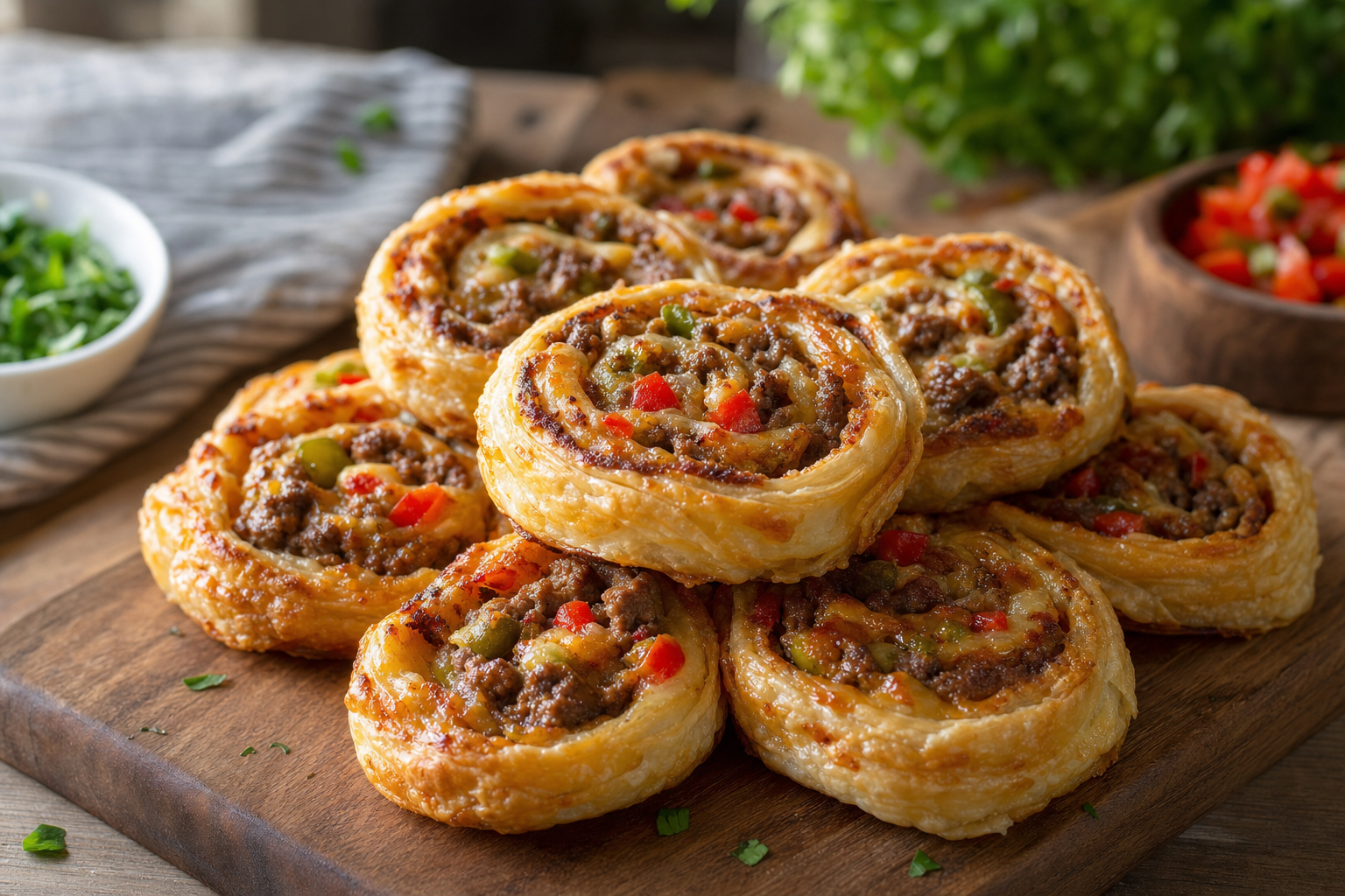 Roadhouse Beef Pepper Pinwheels