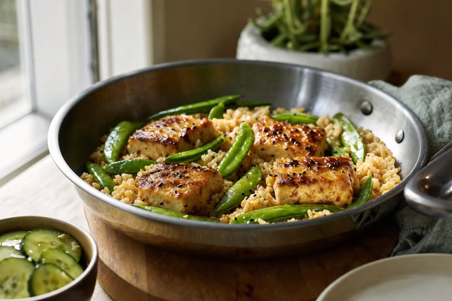 Roadside Miso Mahi Rice Skillet