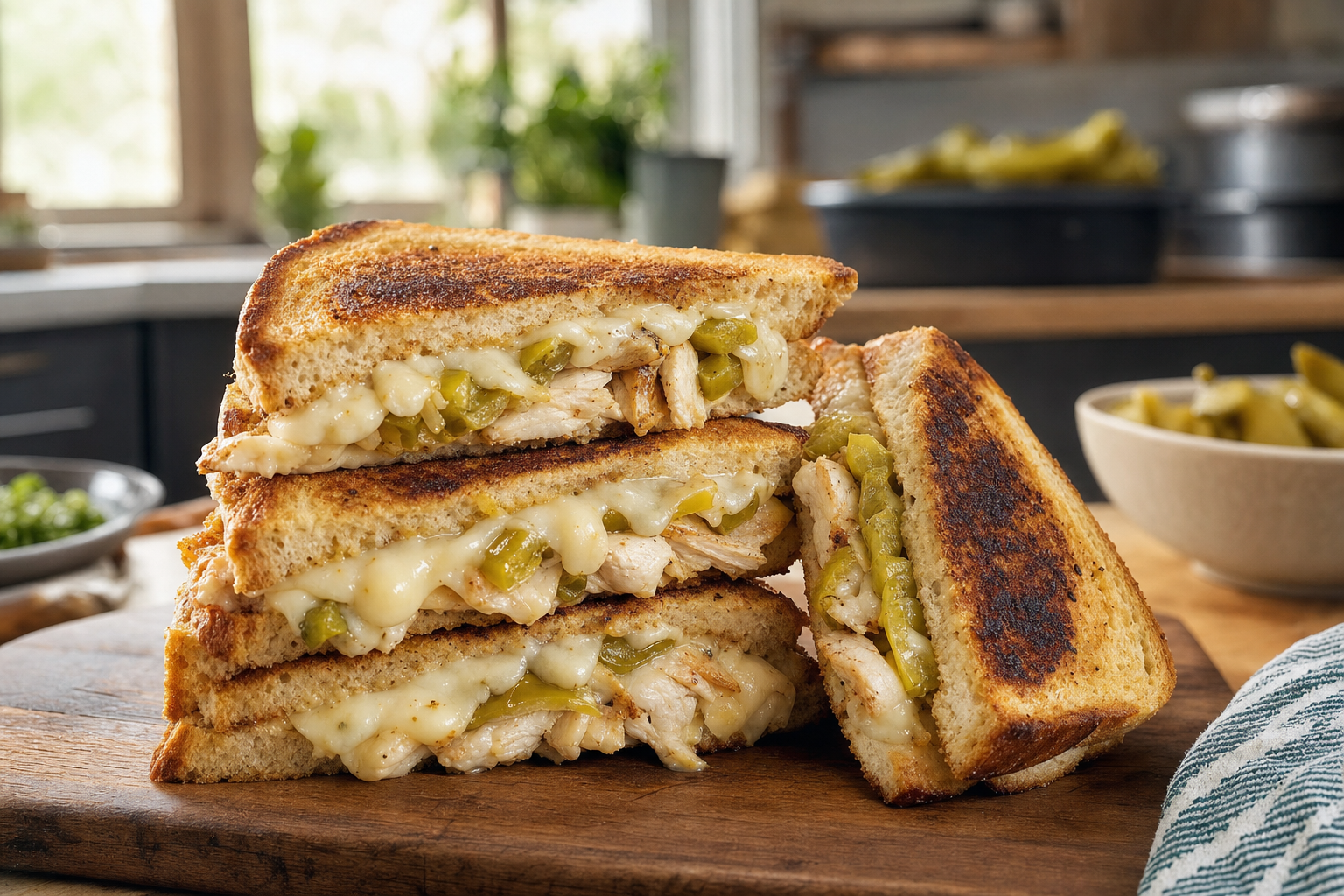 Roadside Pepper Jack Chicken Toasties