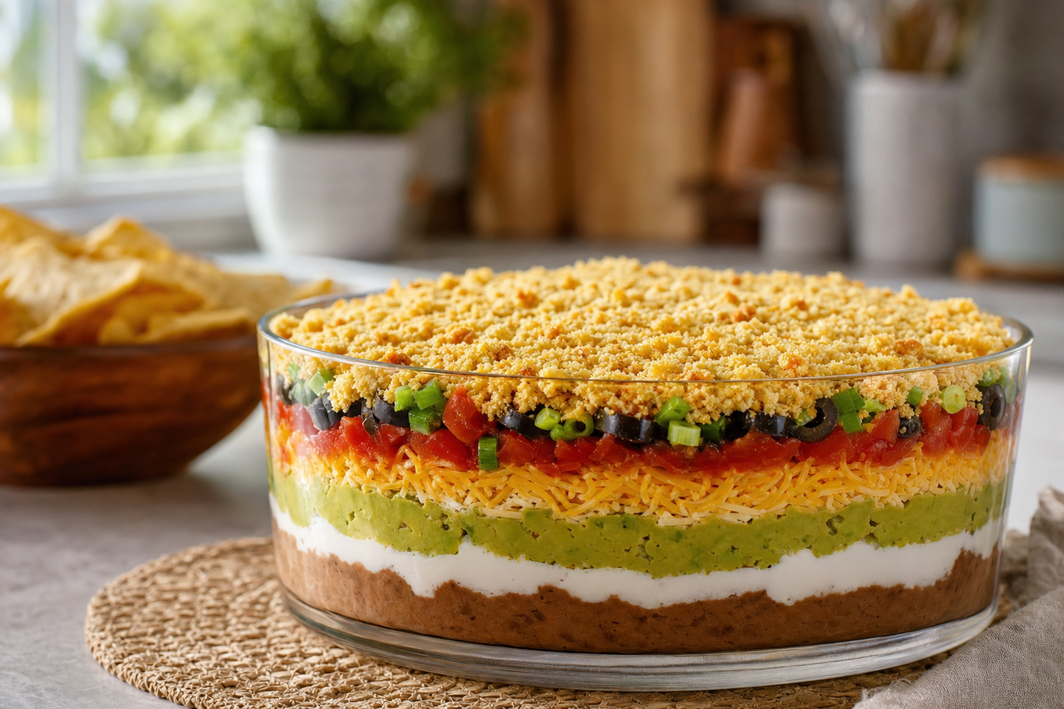 Sam's 7-Layer Taco Dip with Crunchy Ritz Topper