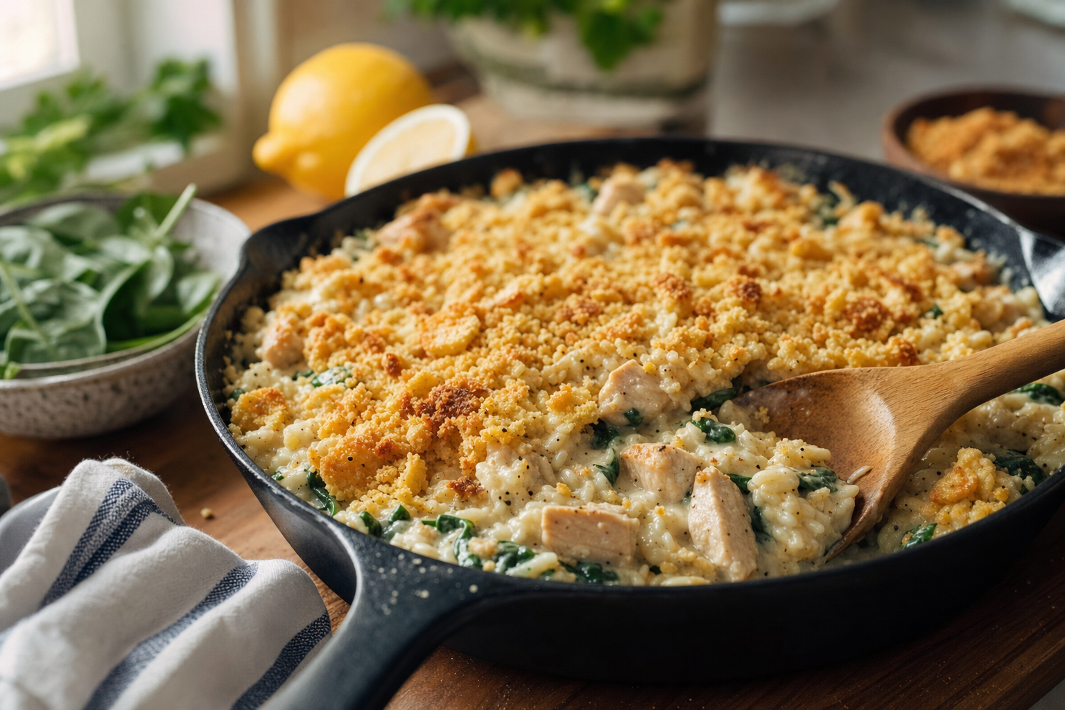 Sam's Crispy Lemon Chicken and Rice Skillet