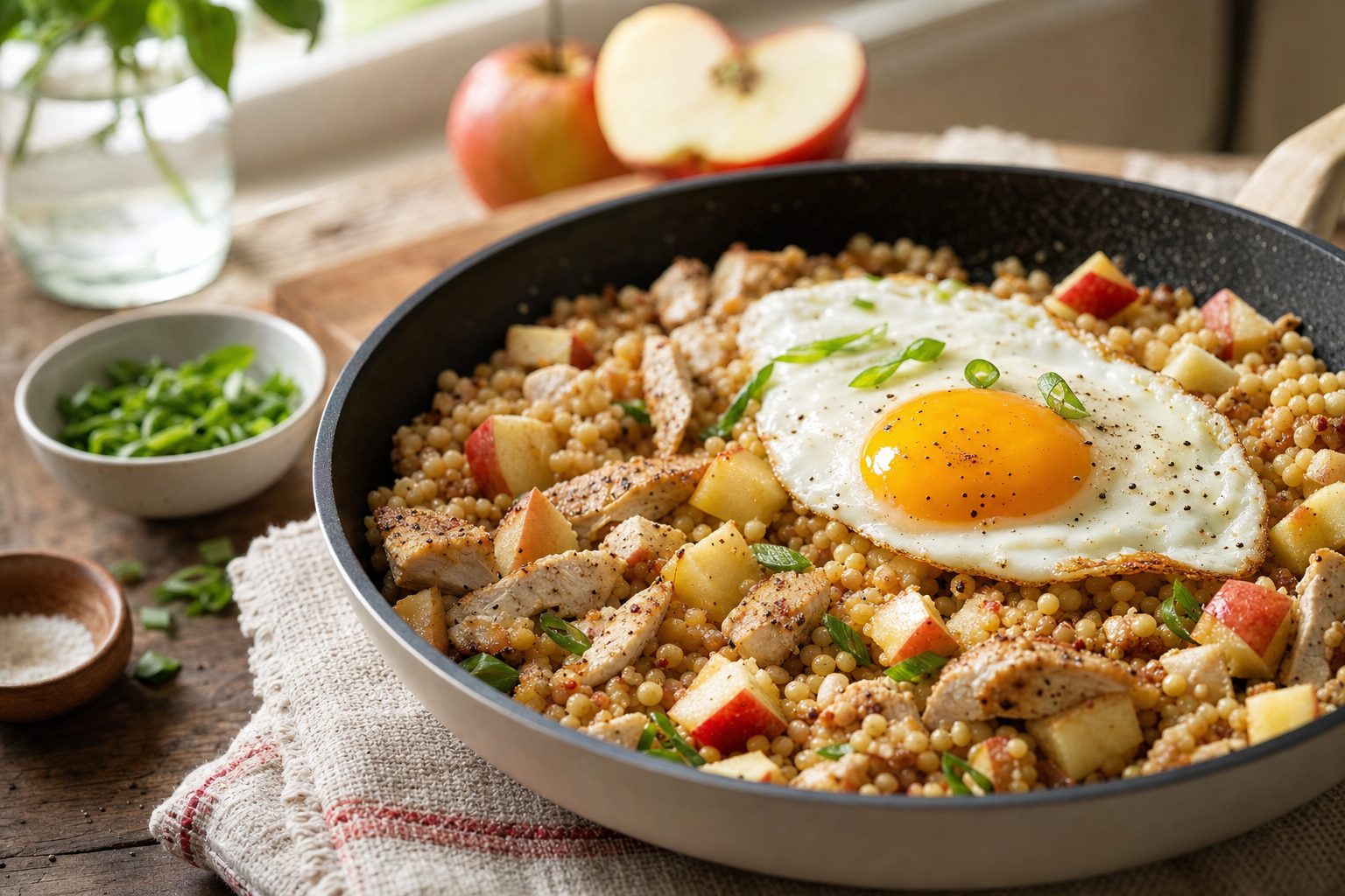 Savory Chicken Apple Breakfast Couscous