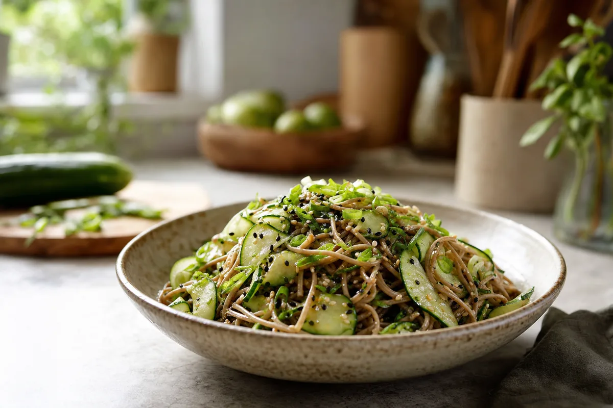 Sesame Cucumber Soba Salad