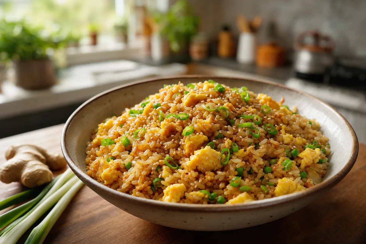 Sesame Ginger Egg Fried Rice
