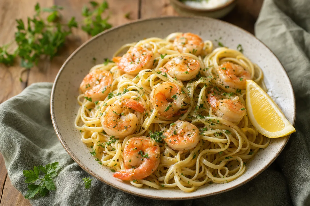 Shrimp Scampi Linguine