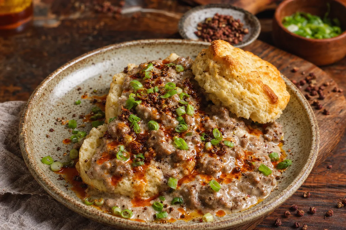 Sichuan Sausage & Biscuits
